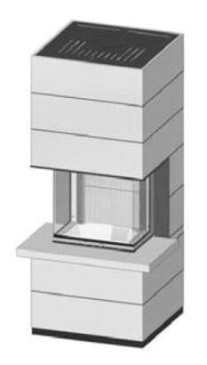 SIM Arte 3RL-60h-4S s parapetem jemný beton 2/3