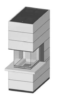 SIM Arte-U-70h-4S s parapetem přírodní beton 2/3