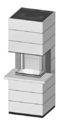 SIM Arte 3RL-60h-4S s parapetem přírodní beton 3/3