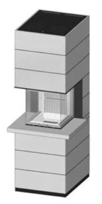 SIM Arte-U-50h-4S s parapetem jemný beton 3/3