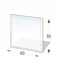 Sklo pod kamna čtverec 80/80 cm tl. 8mm Lienbacher