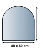 Sklo pod kamna půloblouk 80/80 cm tl. 8mm Lienbacher