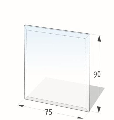 Sklo pod kamna obdélník 90/75cm tl. 8mm Lienbacher