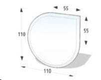 Sklo pod kamna slza 110/110 cm tl. 8mm Lienbacher