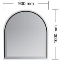 Sklo pod kamna Athina, půloblouk 100/90 cm tl. 8mm