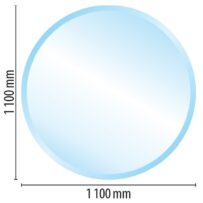 Sklo pod kamna kruh pr. 110 cm tl. 6mm