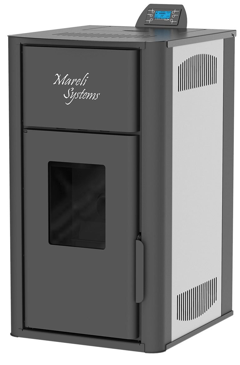 Teplovodní peletová kamna Mareli Systems PS Hydro 13 kW černá