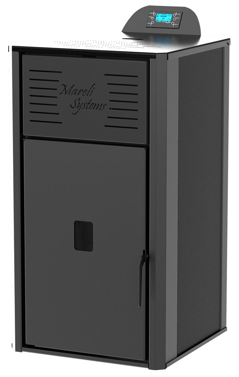 Teplovodní peletová kamna Mareli Systems PBN Hydro 24 kW černá